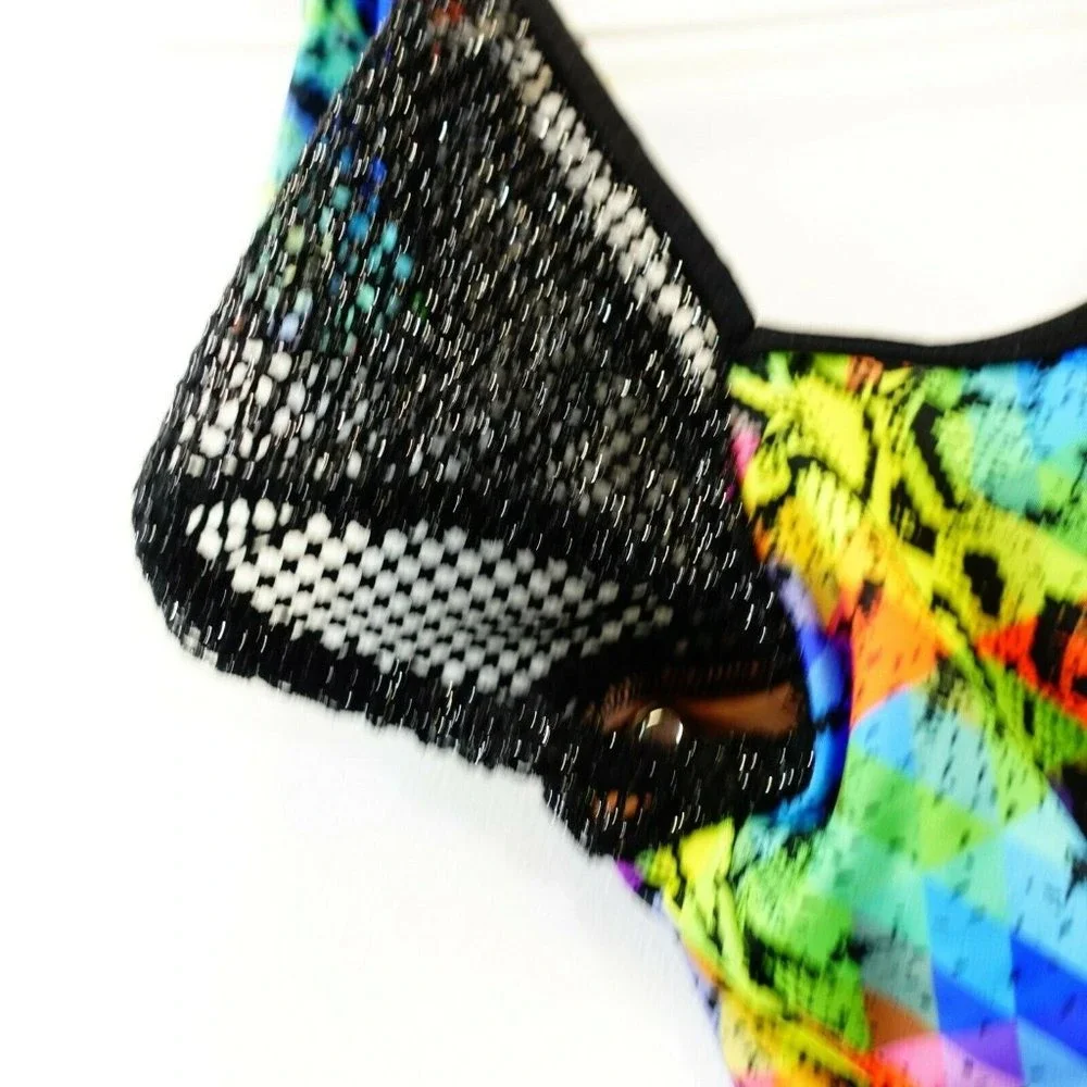 Snakeskin Shortall Romper Leotard Girls S Child Neon Dancewear A WISH COME TRUE‎